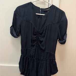 Isabel Marant Dark Blue Ruched Blouse